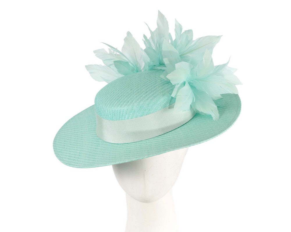 Aqua boater hat by Max Alexander-0